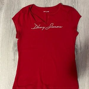 Y2K DKNY Rhinestone top